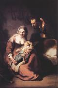 The holy family (mk33) REMBRANDT Harmenszoon van Rijn